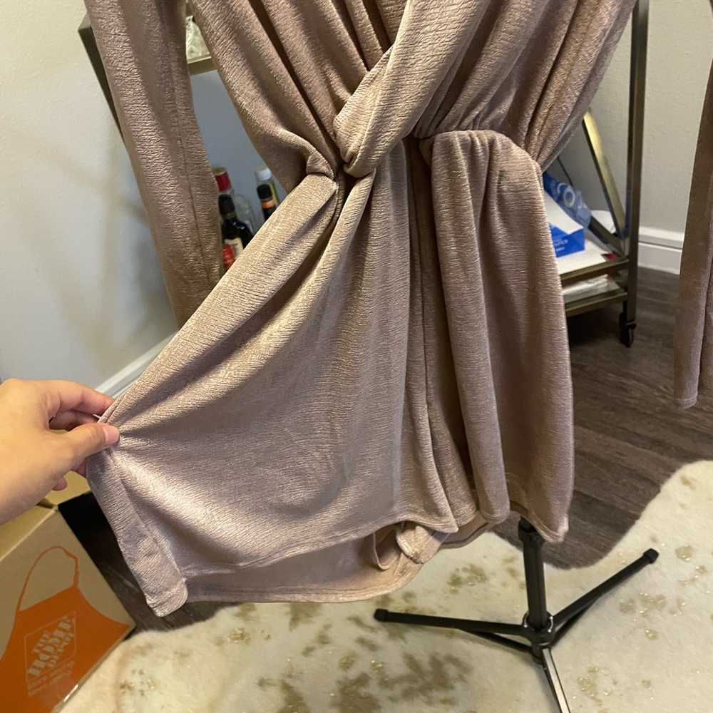 Stylish mauve Long sleeve romper